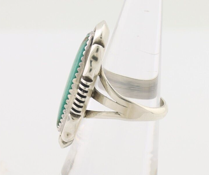 Navajo Ring 925 Silver Natural Blue Turquoise Native American Artist C.80's