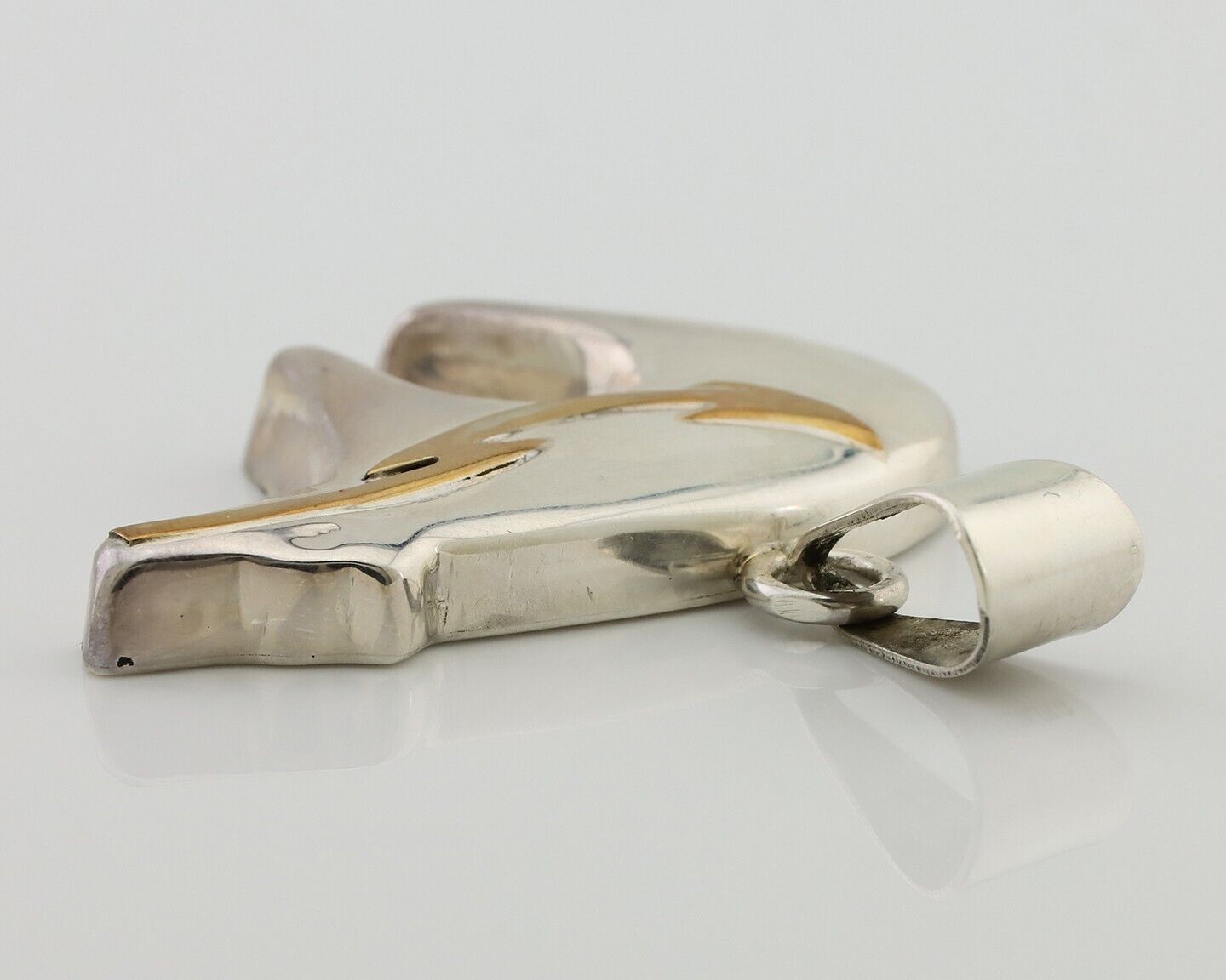 Navajo Spirit Bear Pendant 925 Sterling Silver Native Artist C.80's