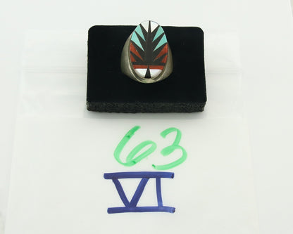 Vintage Zuni Ring 925 Sterling Authentic Natural Gemstone Handmade Size 11.75