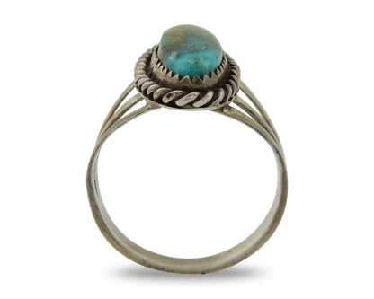 Navajo Ring 925 Sterling Silver Turquoise Native American Artist C.80's