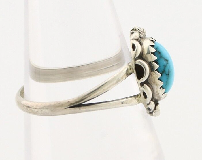 Navajo Ring 925 Silver Turquoise Artist Signed SkyStone Creations C.80's