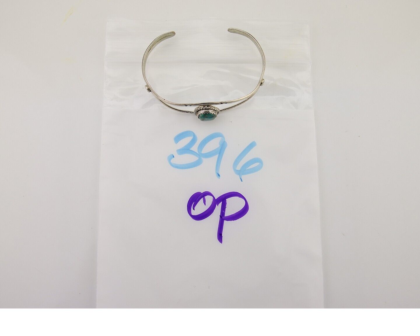 Navajo Hand Stamped Cuff Bracelet Turquoise 925 Silver Native American Artist