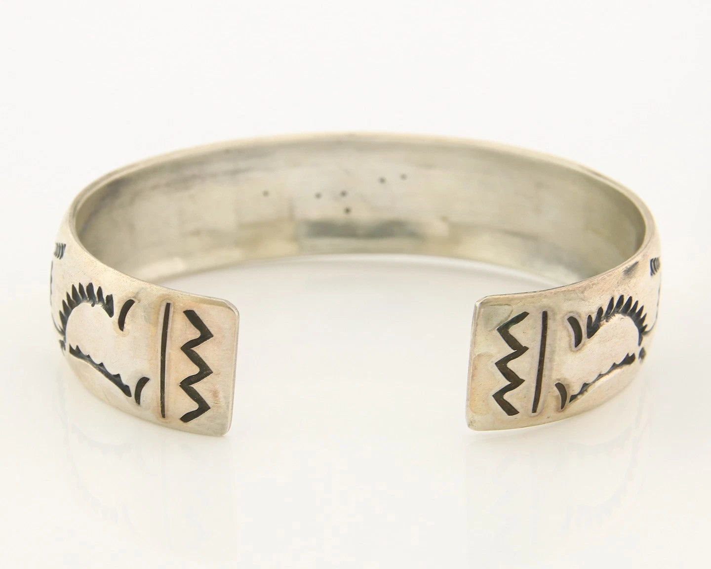 Navajo Cuff Bracelet Sterling Silver Authentic Turquoise Signed Stanley Bain