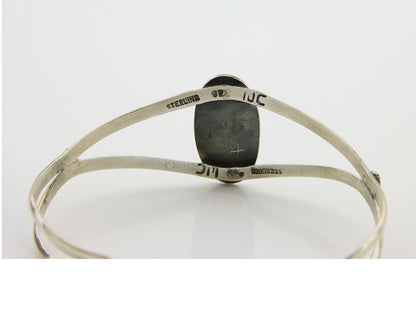 Navajo Cuff Bracelet 925 Silver Turquoise Cuff Artist Signed IJC C.80's