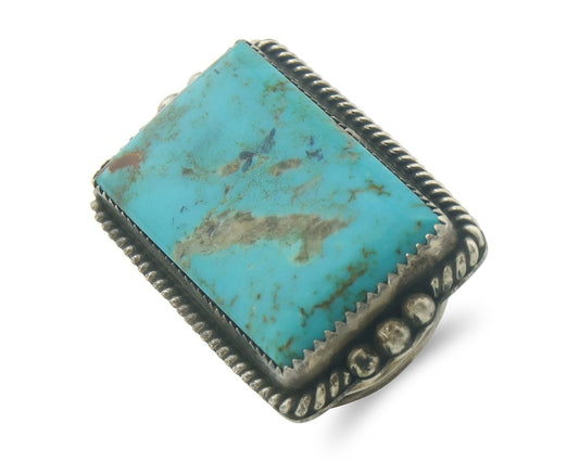 Vintage Ring 925 Sterling Authentic Turpen's Pawn Vault Turquoise Size 10