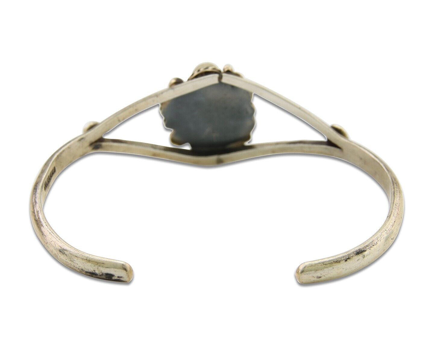 Navajo Bracelet 925 Silver Cuff Turquoise Handmade Native Artist C.80's