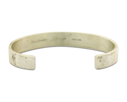Navajo Bracelet 925 Silver Handmade Cuff Artist Signed Troy Laner C.80's