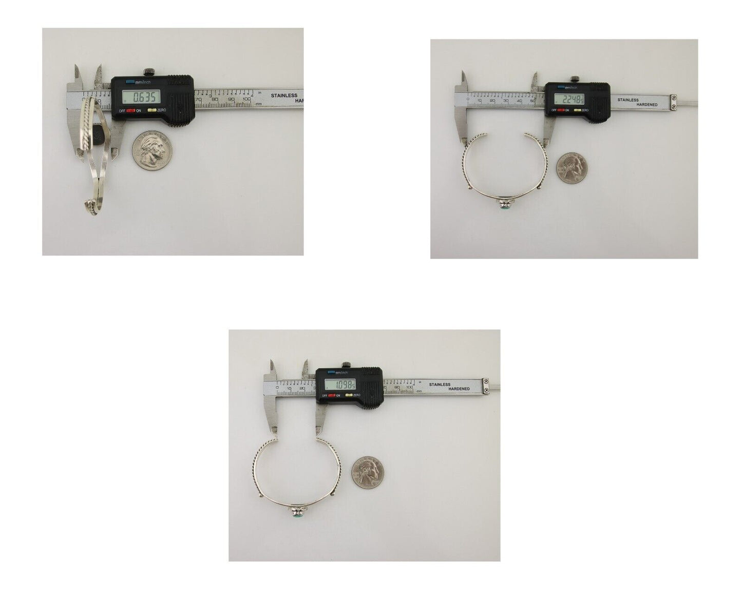 Navajo Bracelet 925 Silver Blue Turquoise Artist Signed Gecko C.80's