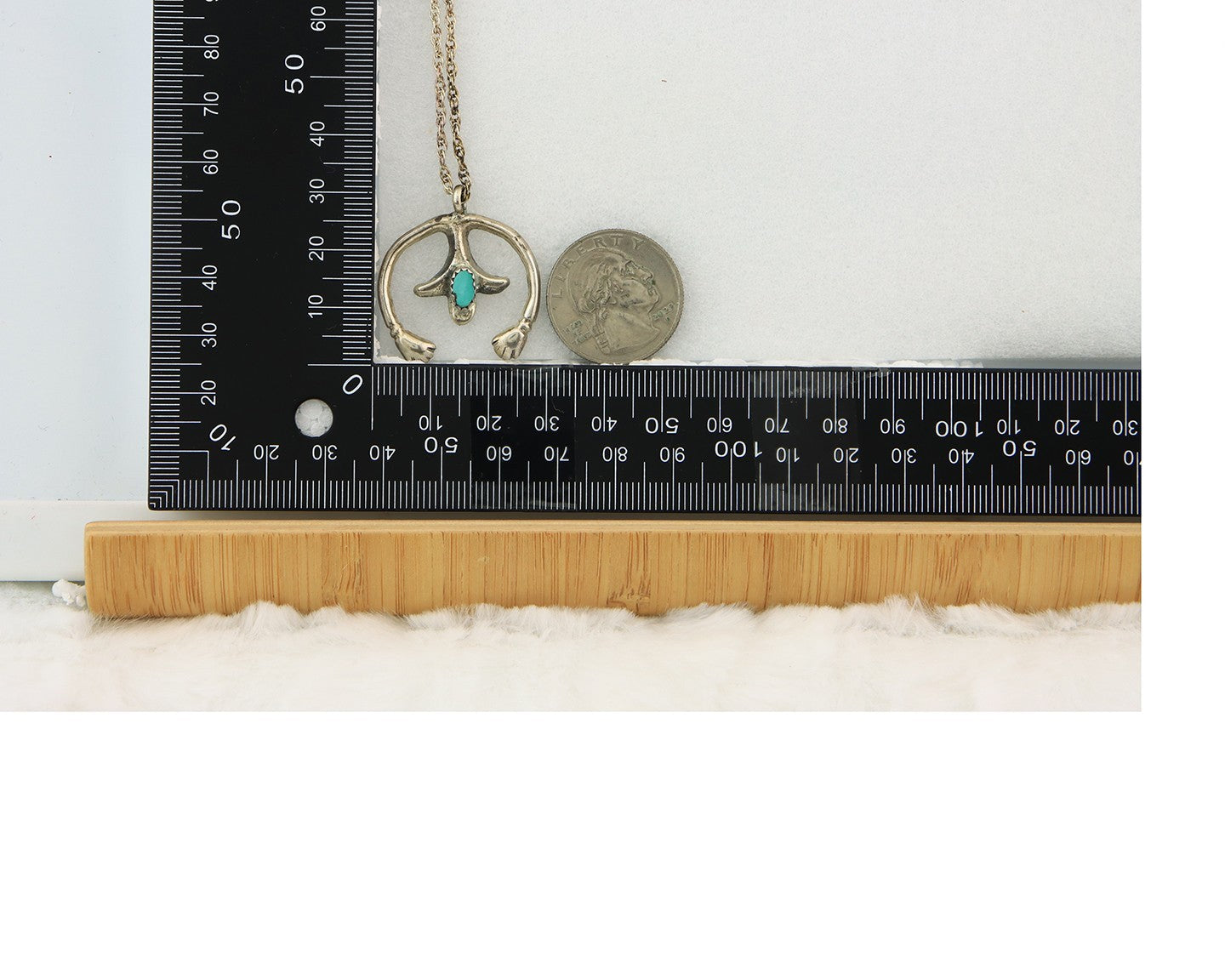Navajo Naja Necklace Sterling Silver Authentic Natural Turquoise Vintage