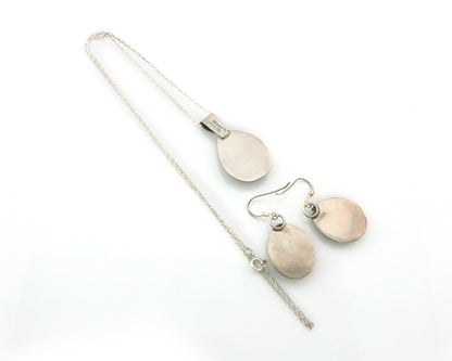 Navajo Necklace Earrings Set Sterling Silver Turquoise Vintage Signed Begay