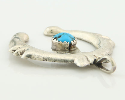 Navajo Sterling Silver Pendant Handmade Authentic Vintage C.80's