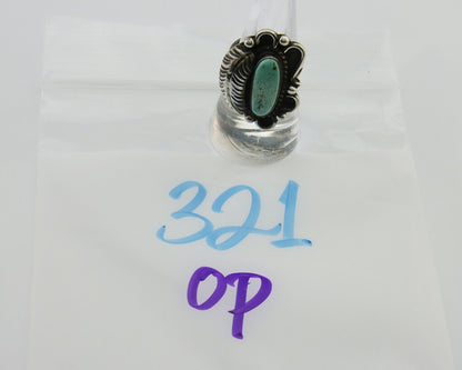 Navajo Handmade Ring 925 Silver Mine 8 Turquoise Native Artist C.80's