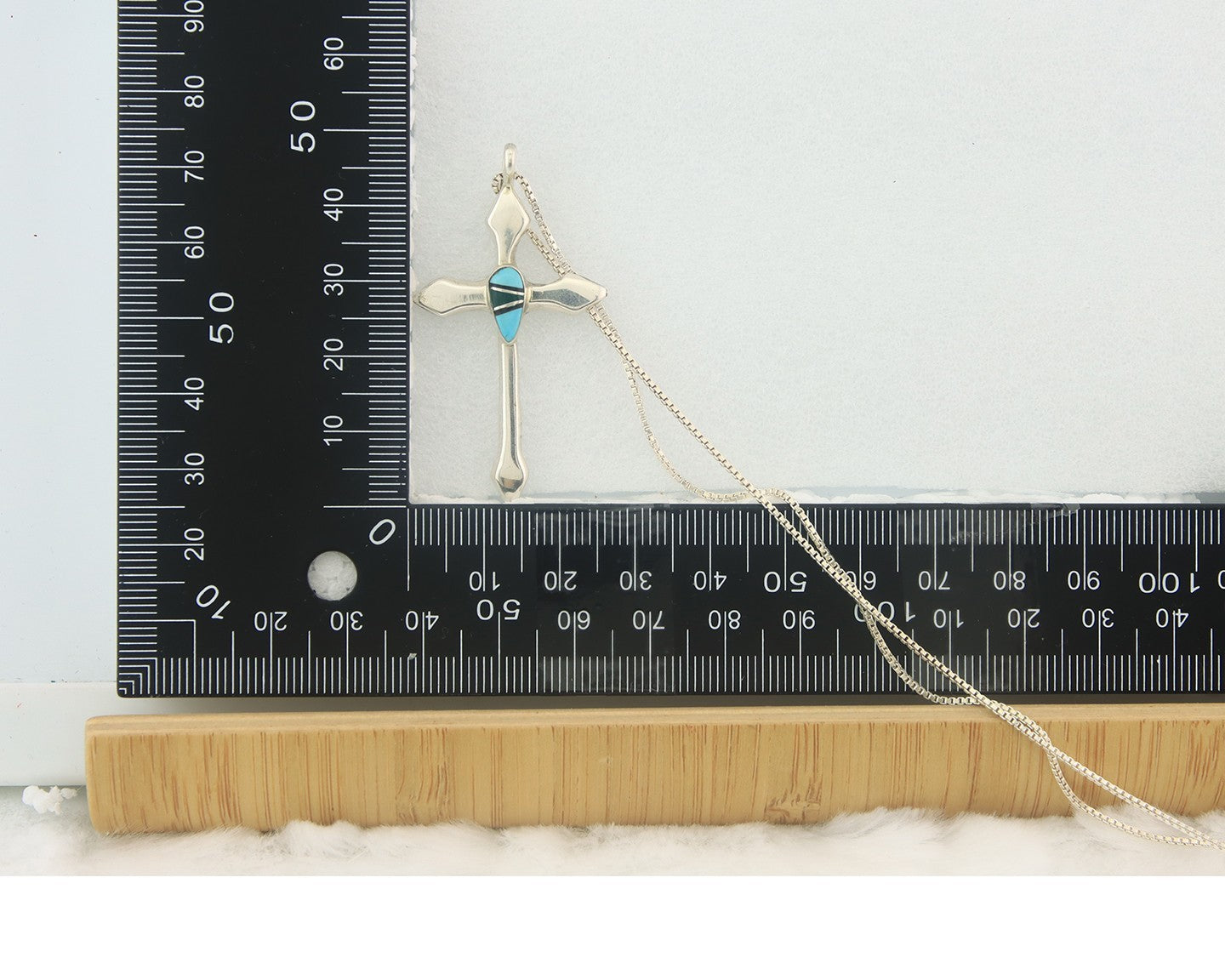 Navajo Cross Necklace Sterling Silver Authentic Natural Gemstones Signed M