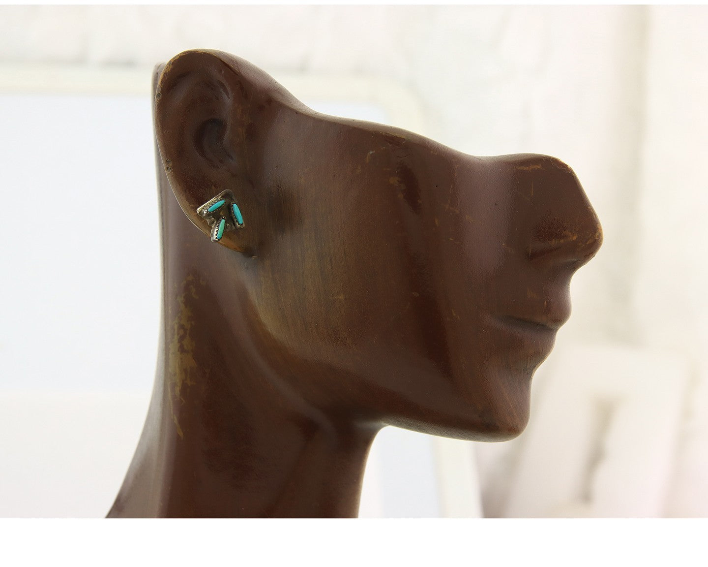 Navajo Earrings Sterling Silver Turquoise Vintage Handmade