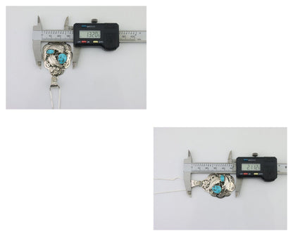 Navajo Necklace 925 Silver Turquoise Native Artist Signed Wilbert Benally C.80s