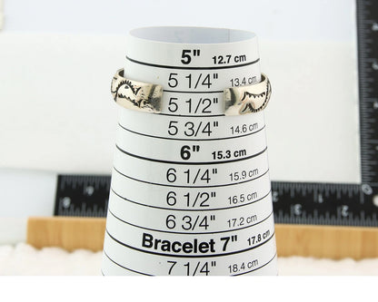Navajo Cuff Bracelet Sterling Silver Authentic Turquoise Signed Stanley Bain