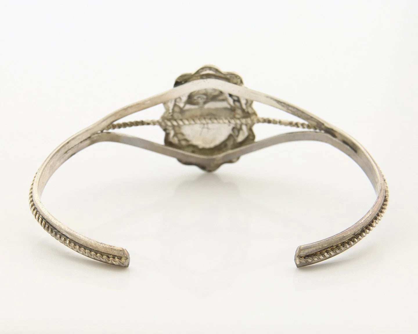 Navajo Cuff Bracelet Sterling Silver Handmade Vintage Gemstone