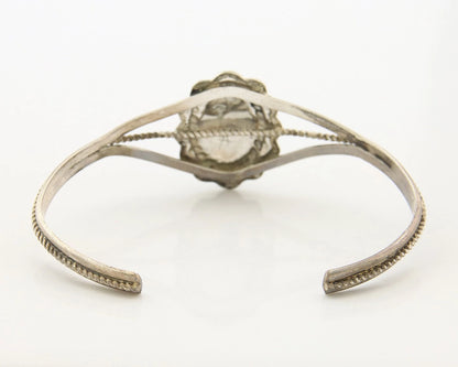 Navajo Cuff Bracelet Sterling Silver Handmade Vintage Gemstone