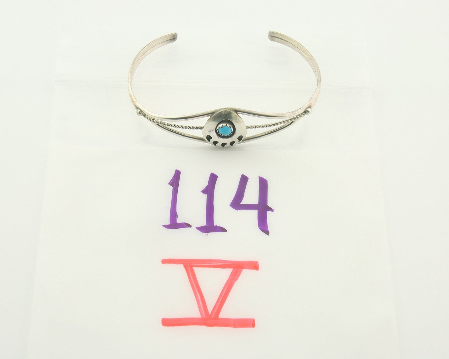 Navajo Bracelet 925 Silver Handmade Animal Claw Cuff Native American Artist C80s