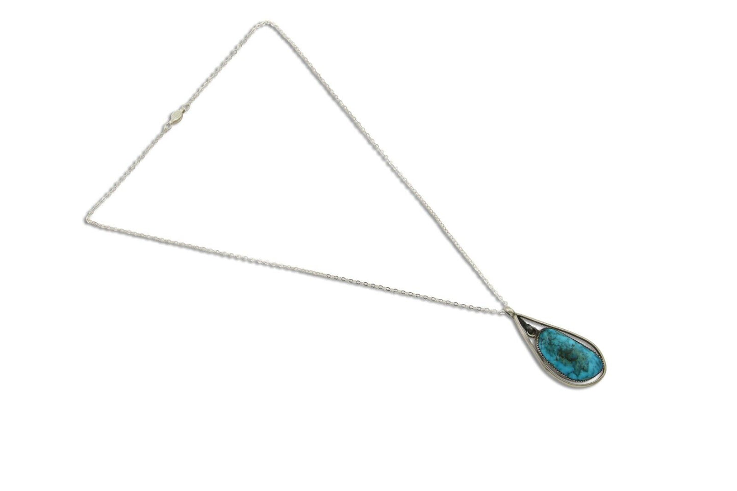 Navajo Necklace 925 Silver Natural Turquoise Native American C.80's