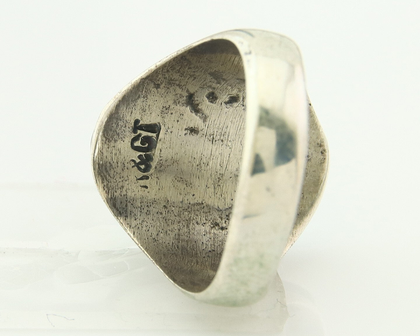 Vintage Zuni Ring 925 Sterling Authentic Natural Gemstone Signed K&GT Size 10