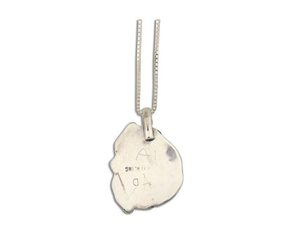 Navajo Necklace 925 Silver Natural Blue Turquoise Artist Signed D Zachary C.80's