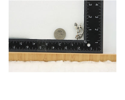 Navajo Kokopelli Pendant Sterling Silver Authentic Traditional Native American