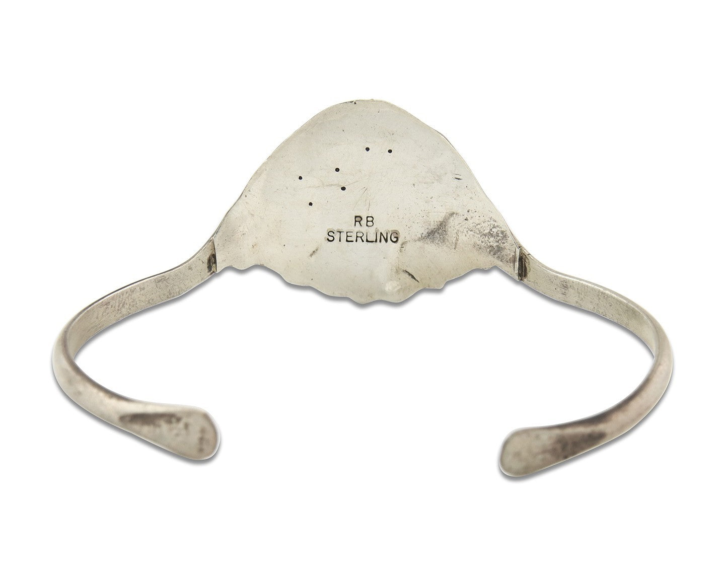 Vintage Navajo Bracelet 925 Silver Turquoise Tranditional Handmade Signed RB