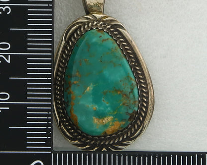 Navajo Sterling Silver Necklace Authentic Turquoise Vintage Signed Anna Begay