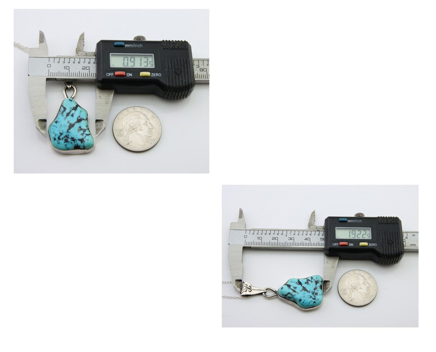 Navajo Necklace 925 Silver Blue Turquoise Artist Signed Tony Guerro C.80's