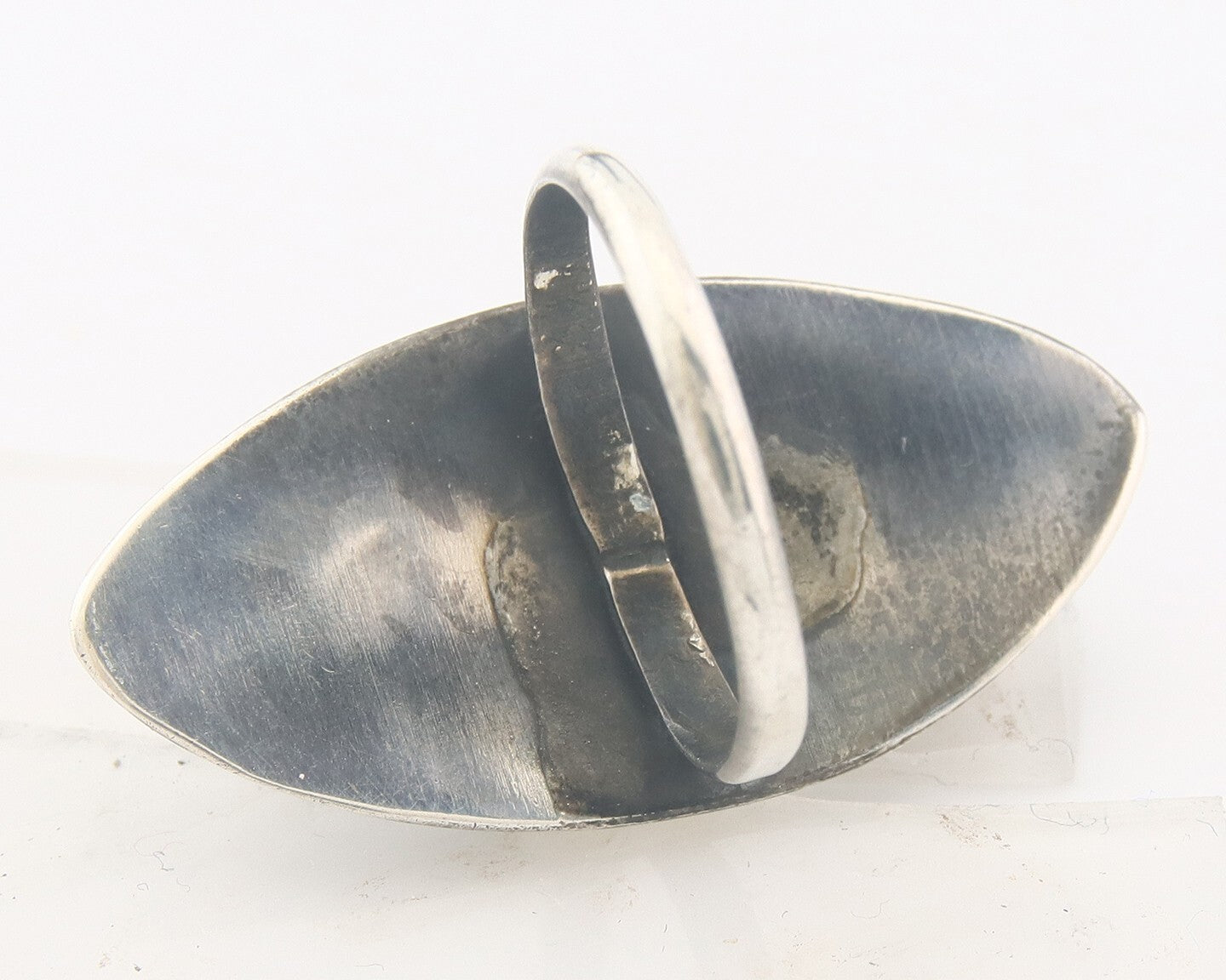 Vintage Navajo Ring 925 Sterling Authentic Traditional Turquoise Size 7.25