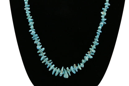 Navajo C. 80's-90's Wind River Trading Blue Morenci Turquoise Necklace