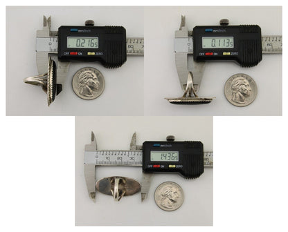 Navajo Ring 925 Silver Black Onyx Artist Signed William Denetdale C.80's