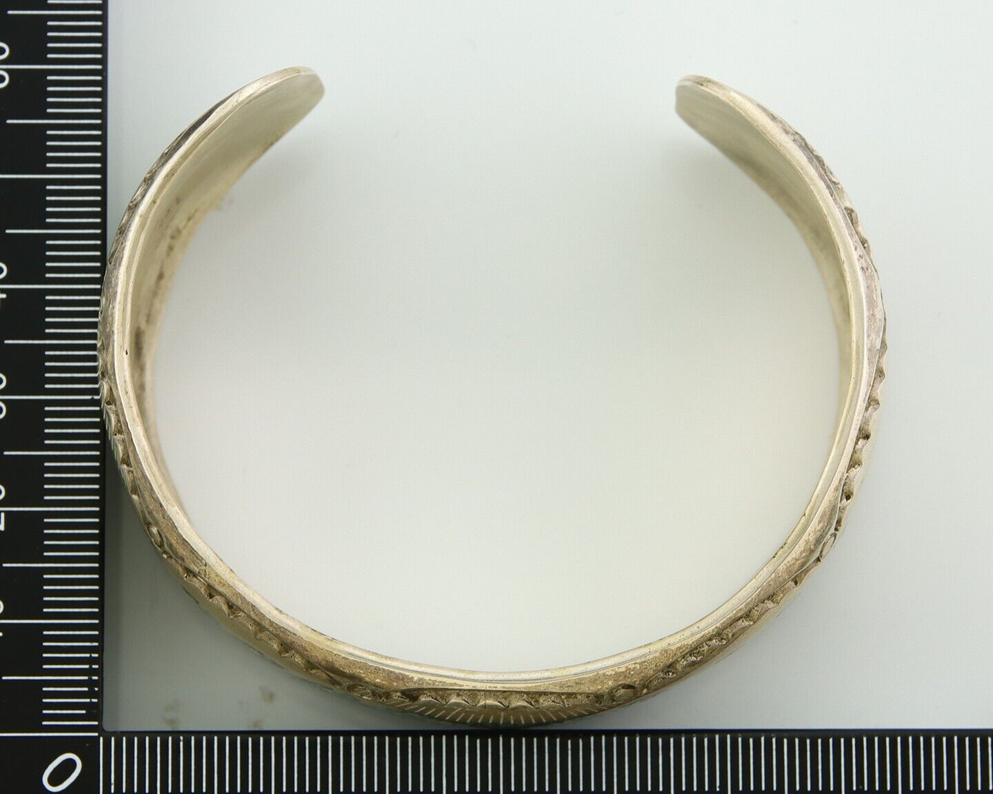 Men Navajo Bracelet 925 Silver Inlaid Coral & Turquoise Artist Signed LB C.80's