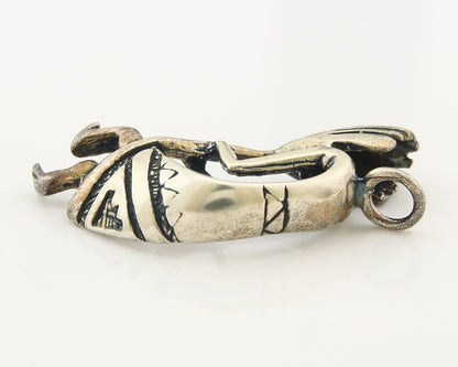 Navajo Kokopelli Pendant Sterling Silver Authentic Traditional Native American