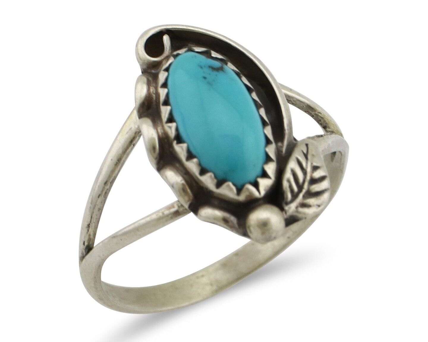 Navajo Ring 925 Silver Turquoise Artist Signed SkyStone Creations C.80's