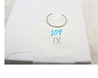 Navajo Twist Cuff Bracelet Sterling Silver Gold Authentic Vintage Native Artist