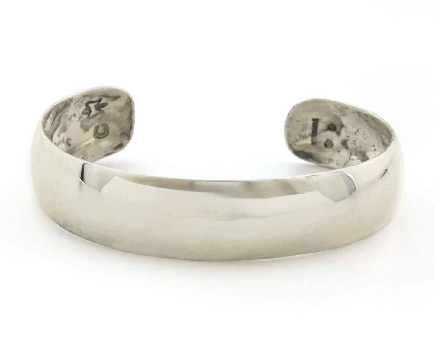 Navajo Cuff Bracelet Sterling Silver Vintage 13mm Handmade Signed C Montoya