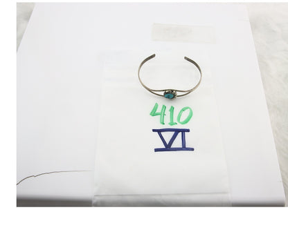 Vintage Navajo Bracelet 925 Silver Blue Turquoise Handmade Signed P