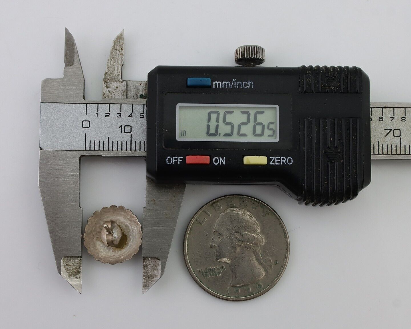 Navajo Small Shield Earrings 925 Silver Native American Artist C.80's