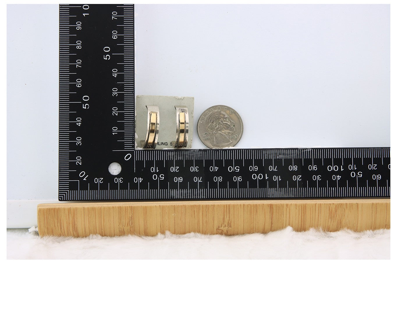 Navajo Earrings Sterling Silver & Gold Vintage Handmade