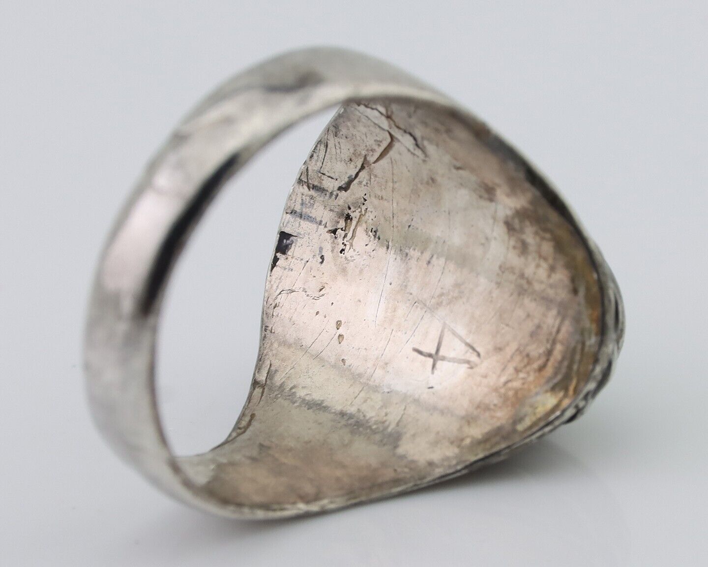 Navajo Ring 925 Silver Natural Blue Turquoise Native American Artist C.80's