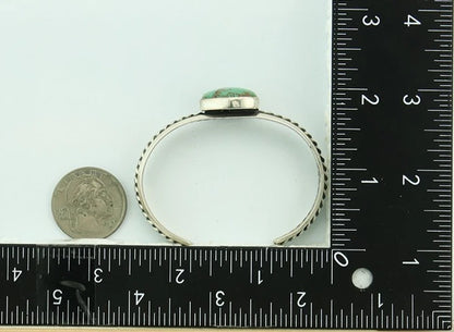 Navajo Cuff Bracelet 925 Sterling Silver Natural Turquoise Handmade Vintage