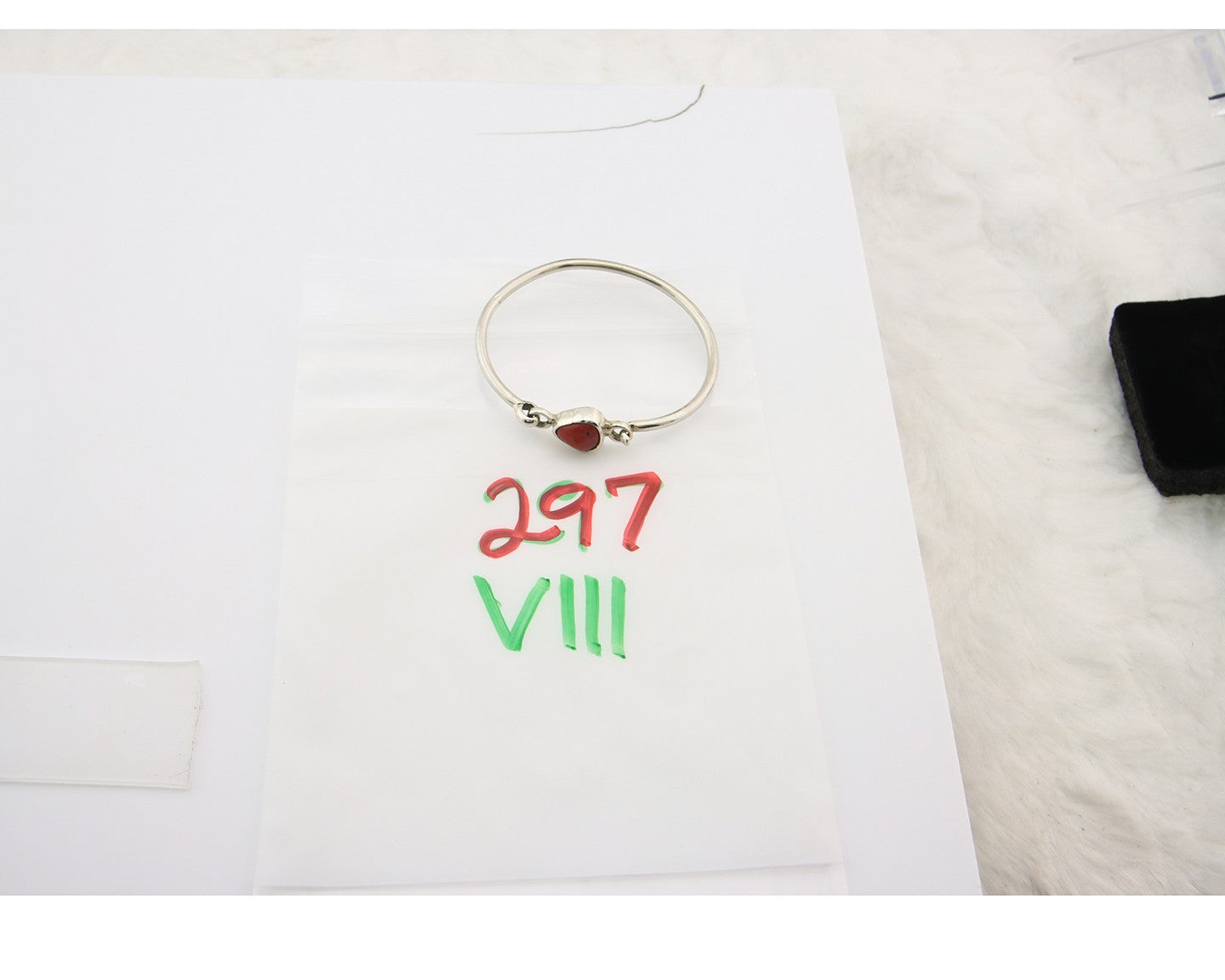 Navajo Bracelet Sterling Silver Natural Red Coral Artist Signed Sunrise