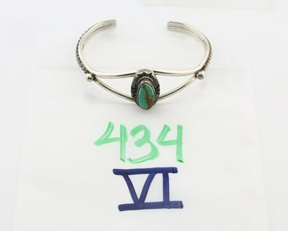 Vintage Navajo Bracelet 925 Silver Turquoise Tranditional Handmade Signed Gecko