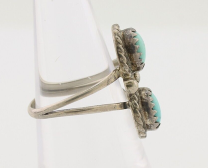 Navajo Ring 925 Silver Natural Blue Turquoise Native American Artist C.80's