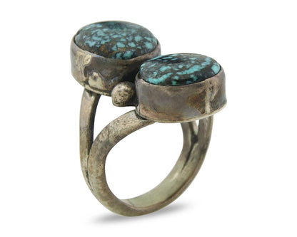 Vintage Navajo Ring 925 Sterling Silver Turquoise Handmade Size 5.75