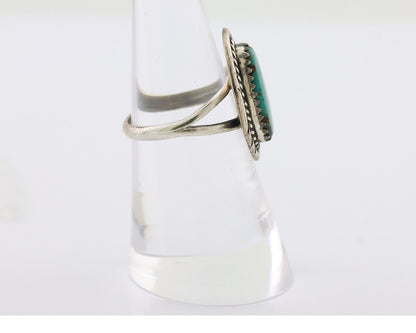 Navajo Handmade Ring 925 Silver Kingman Turquoise Size 6.25 C.80's