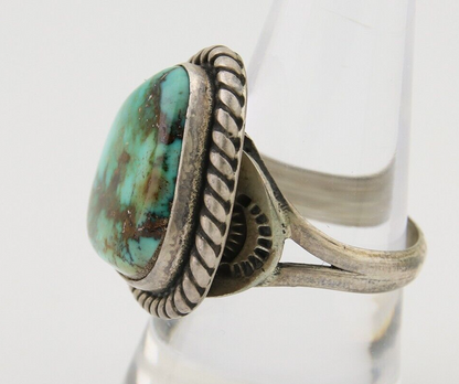 Navajo Ring 925 Silver Royston Turquoise Artist Signed Sunset C.80's