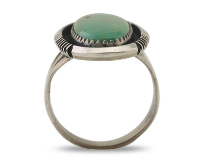 Navajo Ring 925 Silver Natural Turquoise Artist Signed William Denetdale C.80's